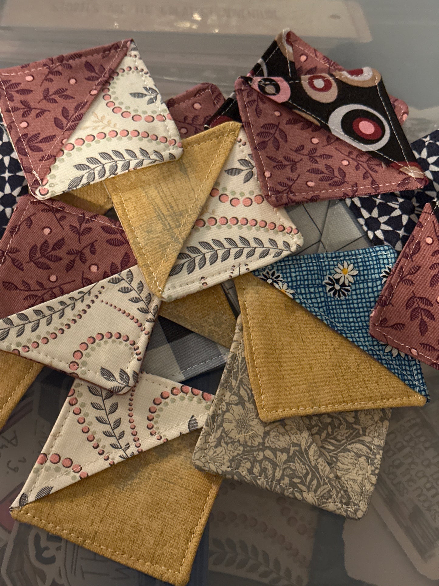 Corner fabric bookmark
