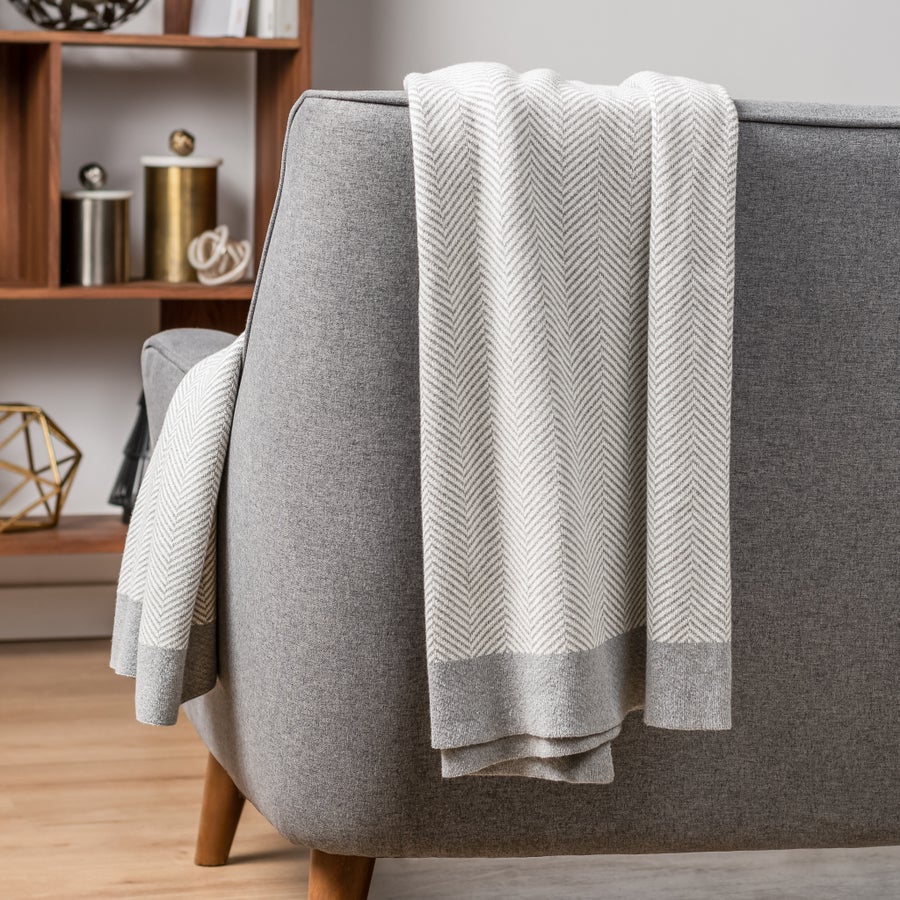 Jacquard cotton throw