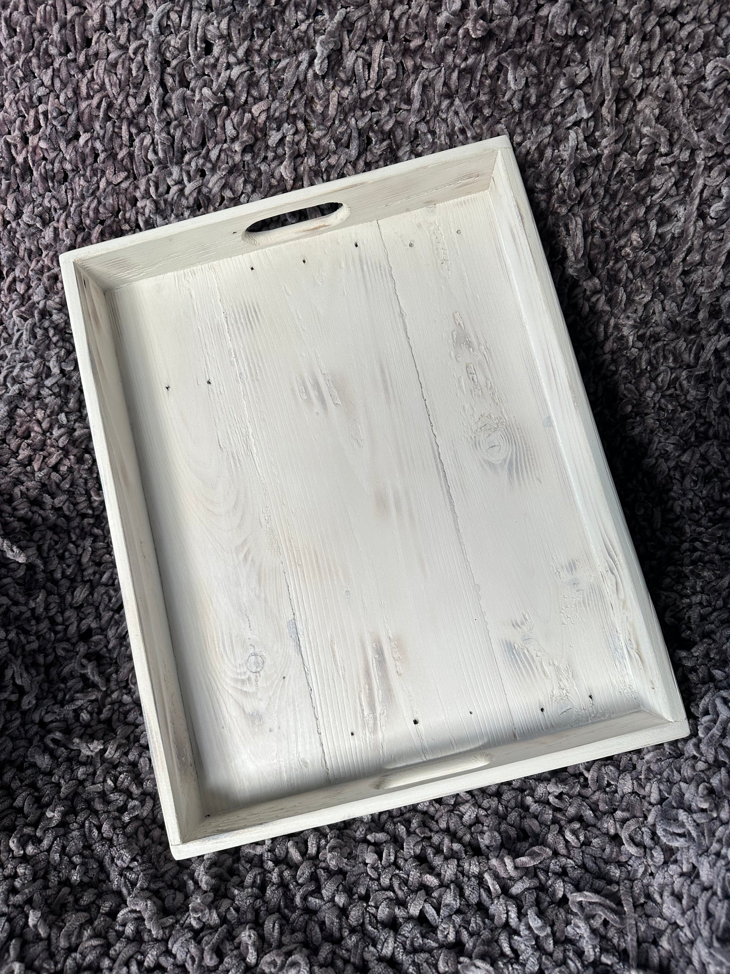 Large Tray - Reclaimed Pallet- white