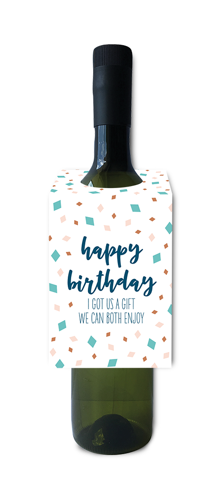 Birthday gift we both enjoy - Wine Tag