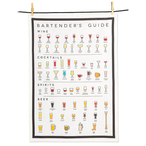 Bartenders Guide Tea Towel
