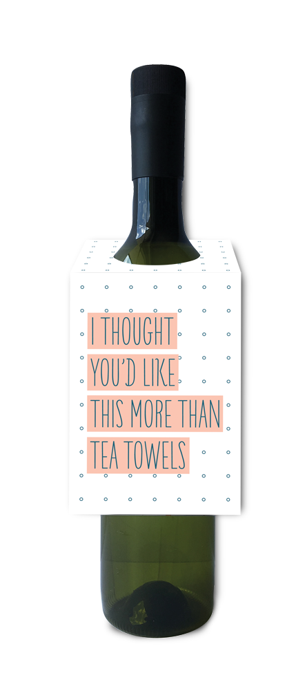 More than Tea Towels - Wine Tag